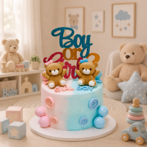 Sweet Bear Gender Reveal Cake