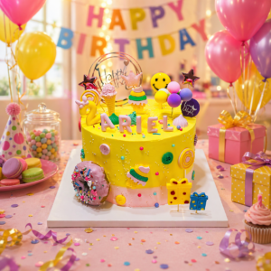 Joyful Candyland Birthday Cake