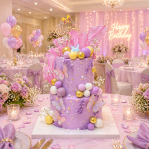 Purple Princess Birthday Cake